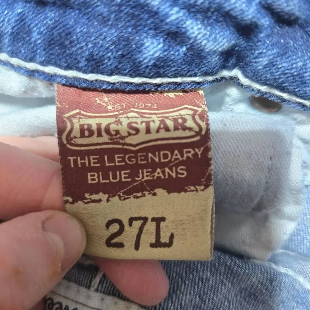Big Star Sweet Low Rise Denim Jean Bermuda Shorts Jorts 27L Casual Summer Basic